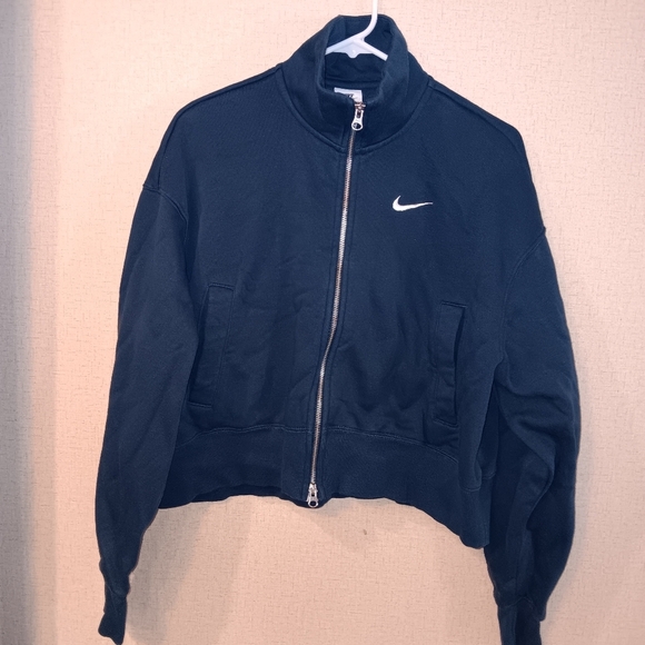 Nike Phoenix Women's Dark Blue Bomber Jacket Sz M - Picture 4 of 4